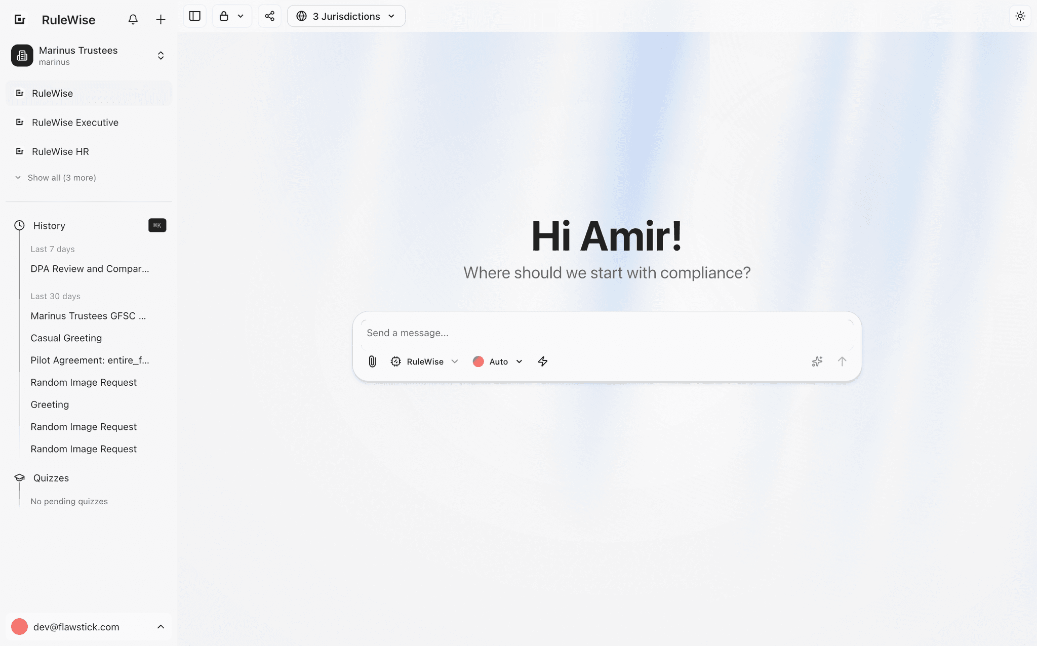 Amoreg compliance dashboard preview